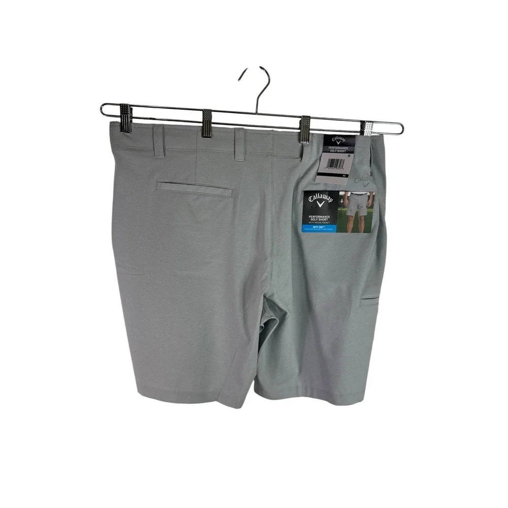 Callaway Men's 40 Performance Golf Shorts Gray‎ Media Pocket NWT 1182